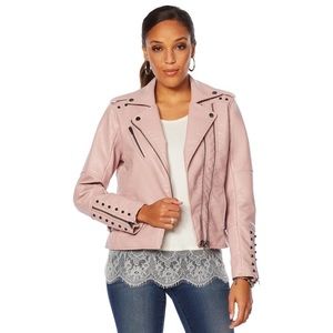 Colleen Lopez faux leather jacket